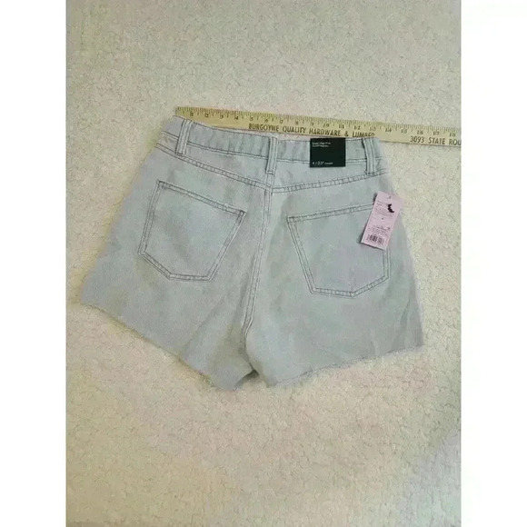 Wild Fable Jean Shorts Women 4 Super High Rise Cut Off Distress Denim New - Picture 10 of 15